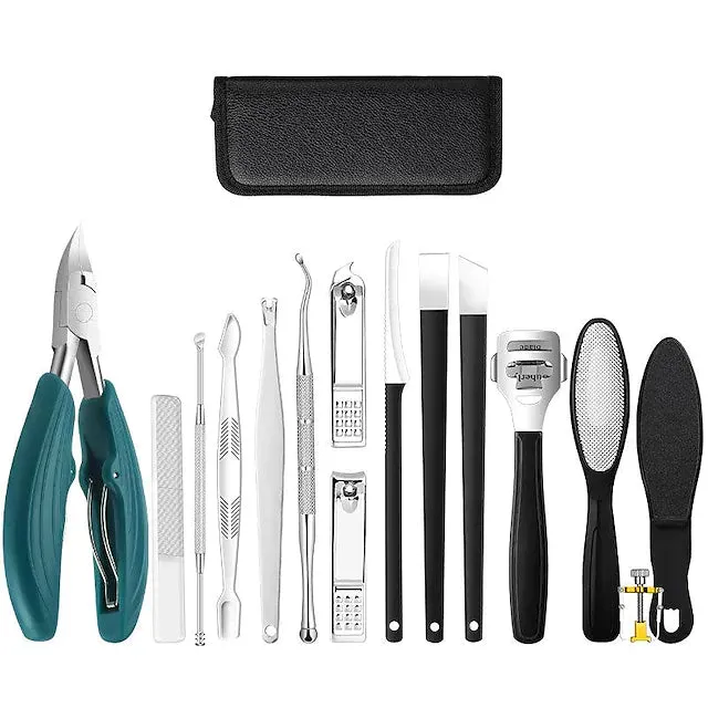 15-Piece: Nail Clipper Pedicure Set
