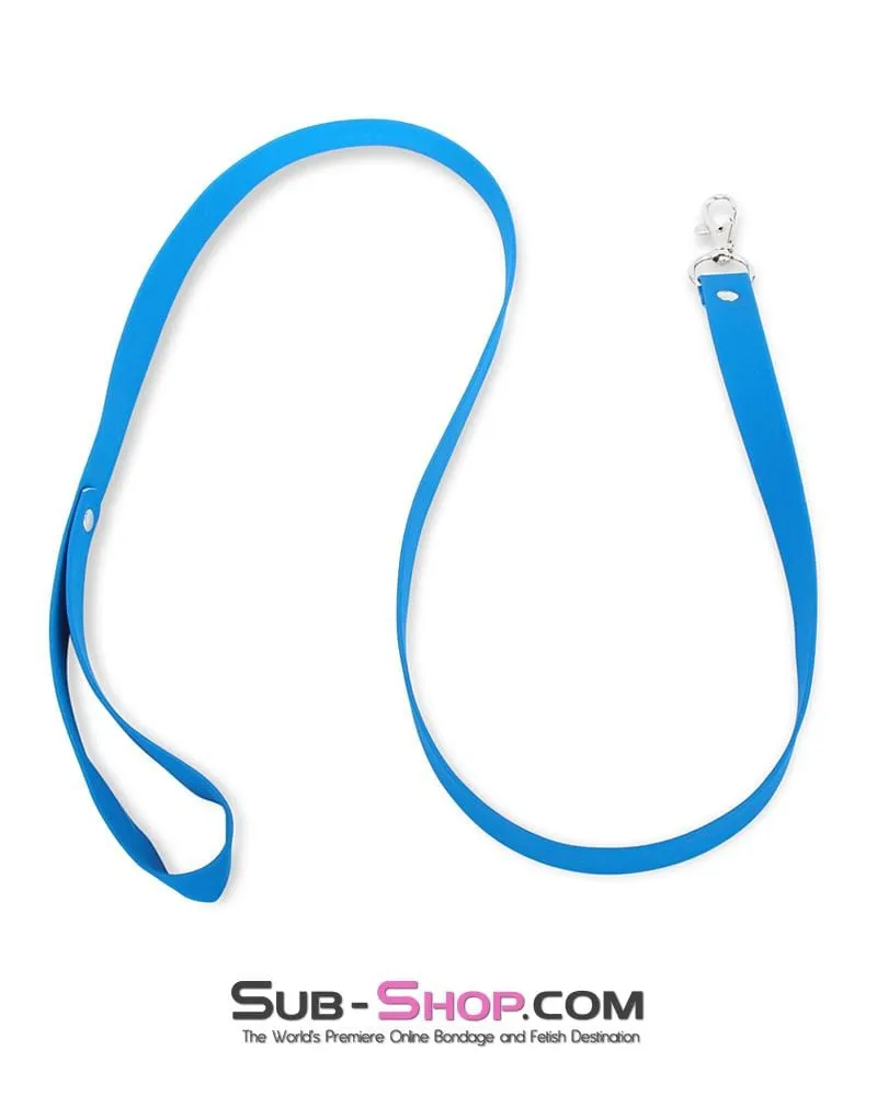 1718MQ      Tantric Blue Vegan Leather Long Leash