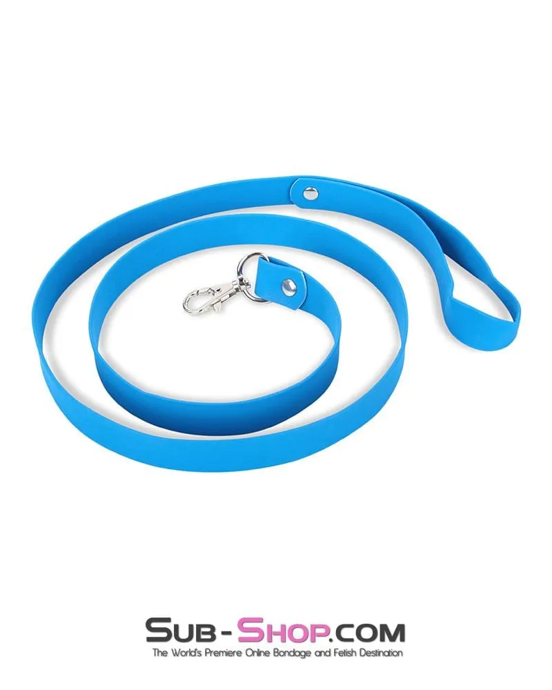 1718MQ      Tantric Blue Vegan Leather Long Leash