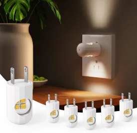 6-Pack LED Night Light Plug-in Wall Outlet Light, Warm White, Ambient Lighting for Bedroom, Bathroom, Nursery, Hallway, Kitchen
