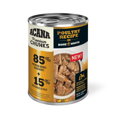 ACANA Premium Chunks Poultry Recipe in Bone Broth Wet Dog Food