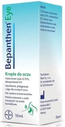 Bepanthen Eye drops, eye fatigue, eye irritation, sodium hyaluronate, dexpanthenol