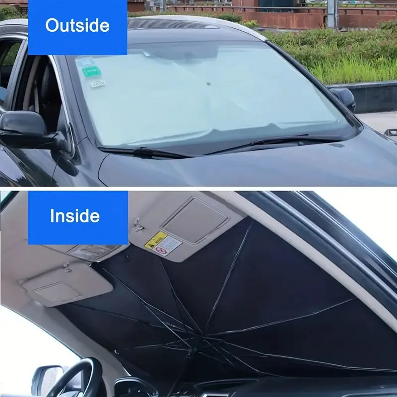Car Windshield Sun Shade UV Rays and Heat Sun Visor Protector Foldable Reflector Umbrella