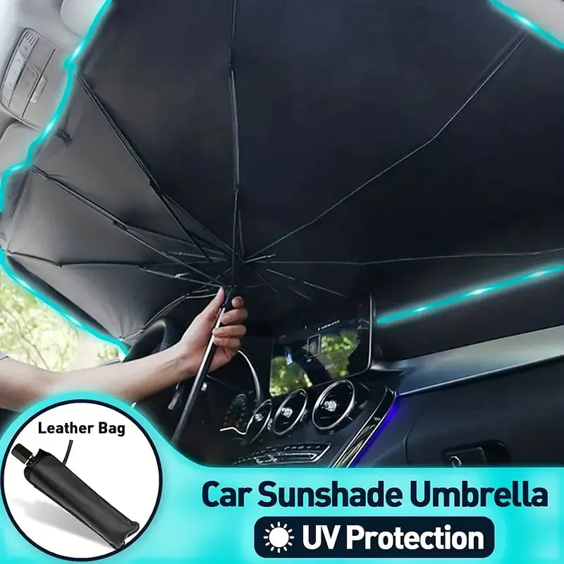 Car Windshield Sun Shade UV Rays and Heat Sun Visor Protector Foldable Reflector Umbrella