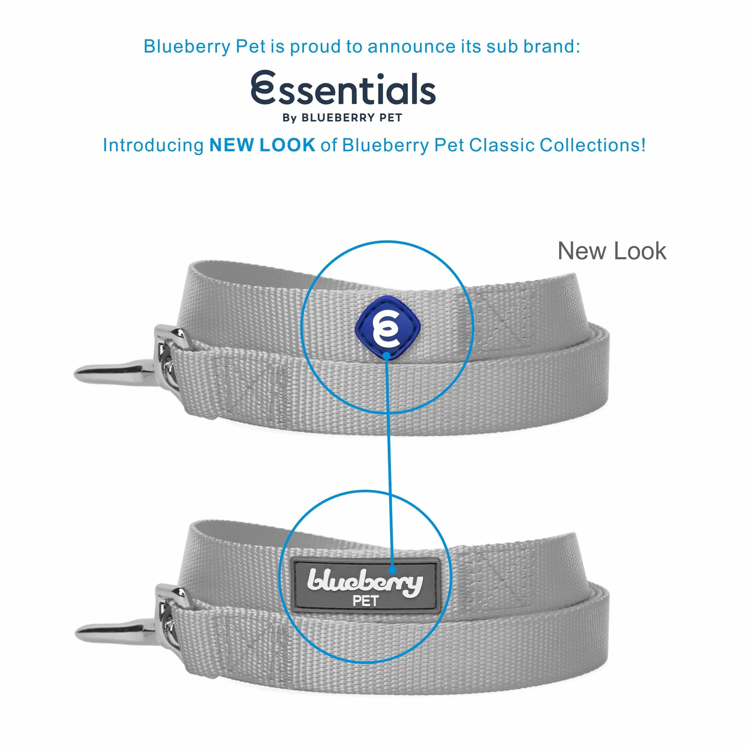 Classic Solid Color Dog Leash, Blue