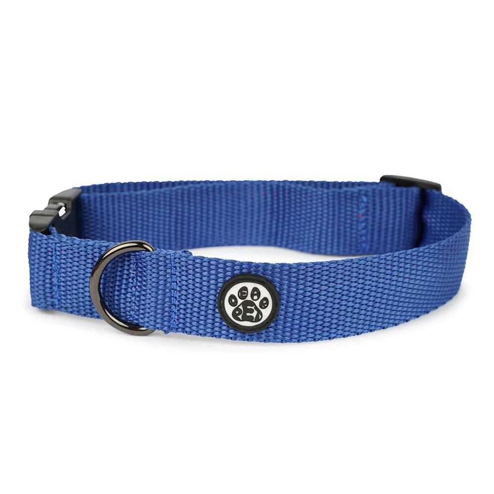 Dear Pet Nylon Dog Collar-Leash Set in Blue