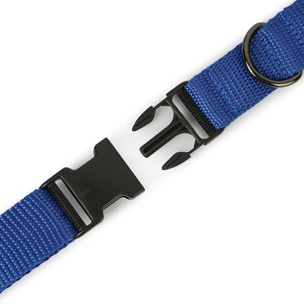 Dear Pet Nylon Dog Collar-Leash Set in Blue
