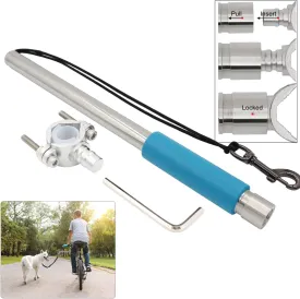 Dog Bike Leash Attachment Quick Release Hands Free Leash Bicycle Dog Exerciser Impact Absorbing System 550-lbs Pull Strength Paracord Adjustable Length (Blue Grip)
