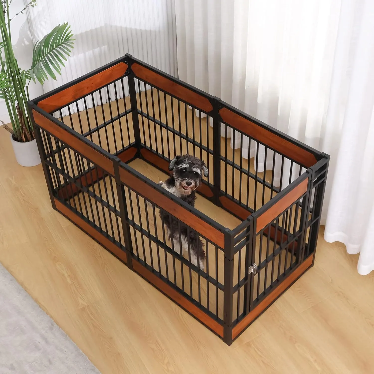 Dog Playpen, 31.5" Height Dog Pen Indoor, Heavy Duty, Safe and Sturdy, Furniture Style Puppy Pen