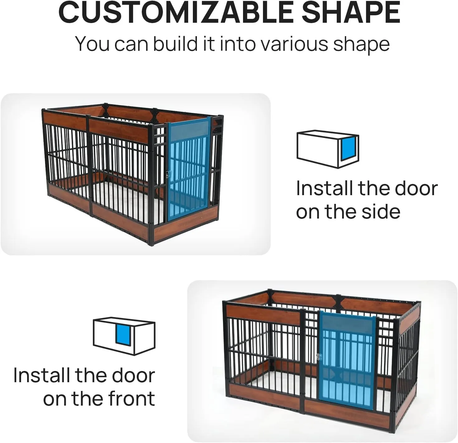 Dog Playpen, 31.5" Height Dog Pen Indoor, Heavy Duty, Safe and Sturdy, Furniture Style Puppy Pen