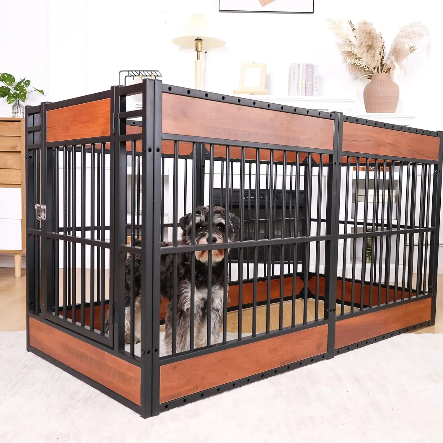 Dog Playpen, 31.5" Height Dog Pen Indoor, Heavy Duty, Safe and Sturdy, Furniture Style Puppy Pen