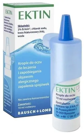 Ektin eye drops, hyaluronic acid, seasonal and perennial allergic conjunctivitis