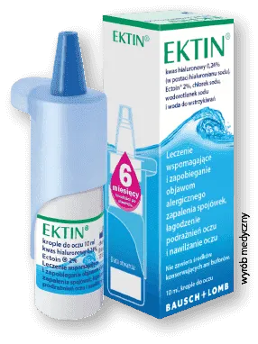 Ektin eye drops, hyaluronic acid, seasonal and perennial allergic conjunctivitis