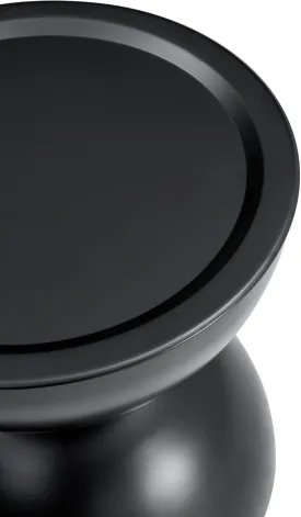 Elegant Round Coffee Table with Cat Bed, Space-Saving Design, Modern Marble Look, Multifunctional Side Table, Black
