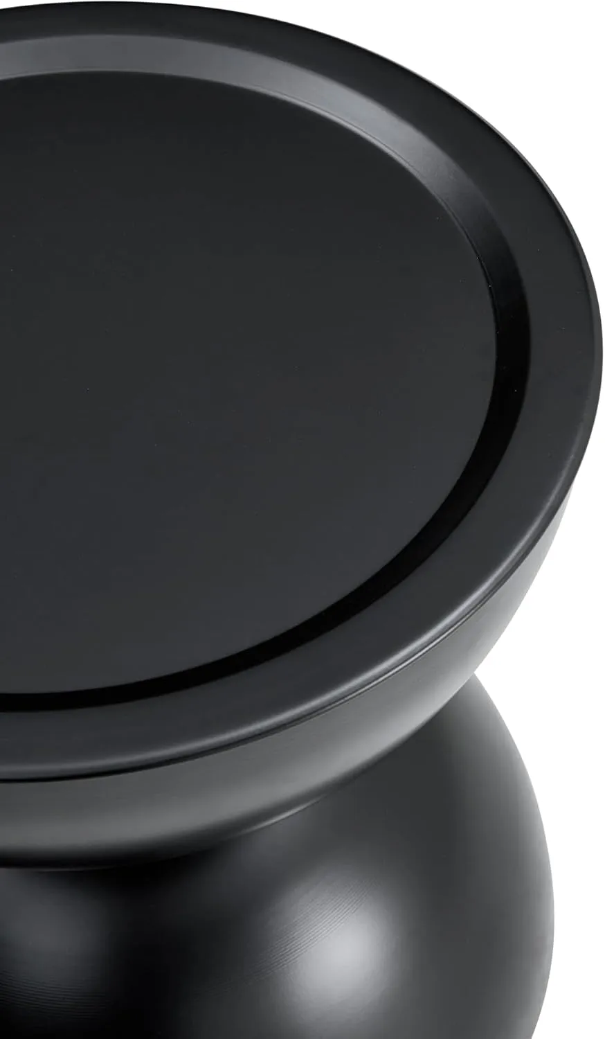 Elegant Round Coffee Table with Cat Bed, Space-Saving Design, Modern Marble Look, Multifunctional Side Table, Black