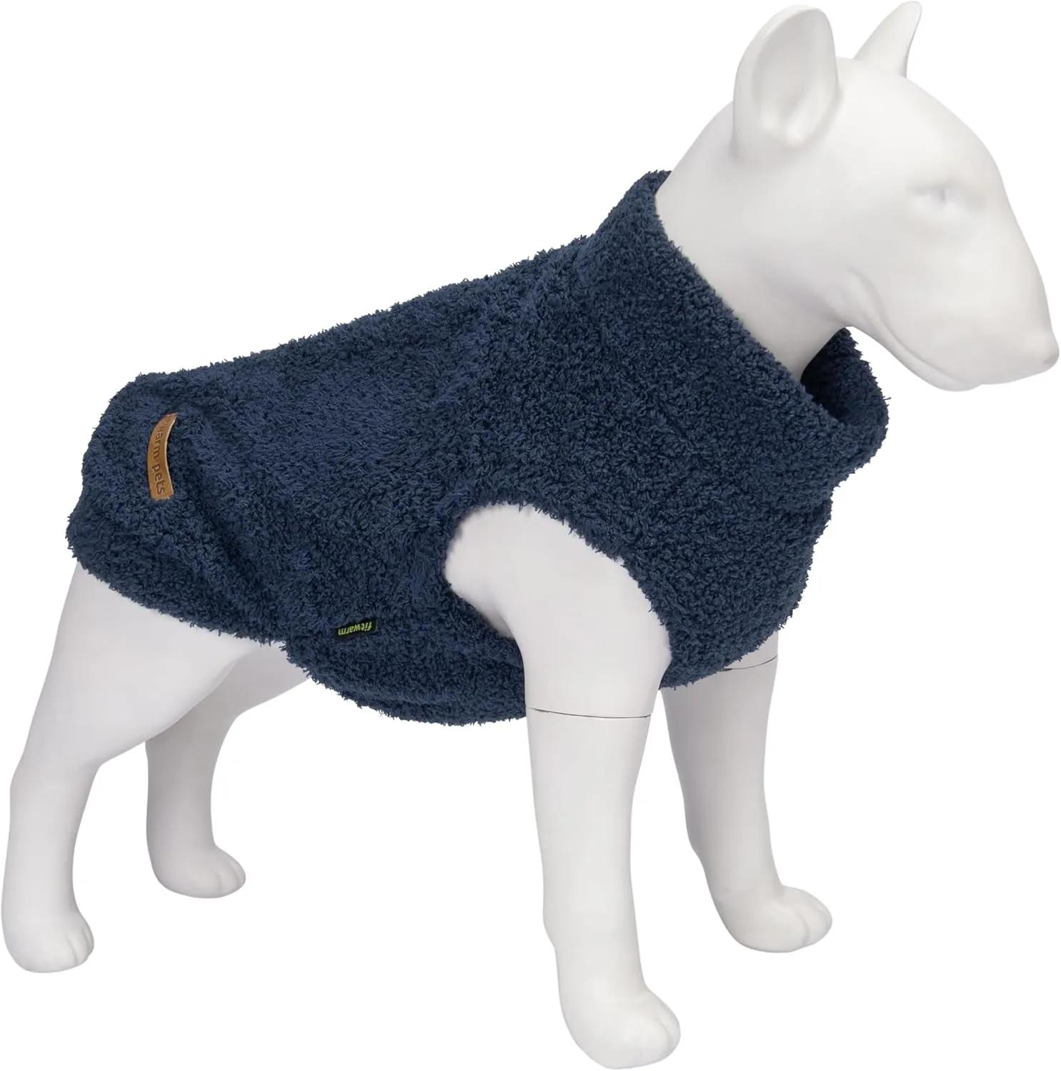 Fitwarm 2 Pack Striped Fleece Dog Sweater, Warm Winter Dog Clothes for Small Dogs Boy Girl, Fuzzy Pet Outfit, Doggy Pullover Jumper, Grey, Navy, XL