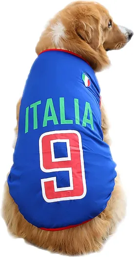 GabeFish Dog World Cup T Shirt Pets Football Jersey Sports Soccer National Team Vest Cat Summer Cool Clothes Apparel Italy 5X-Large