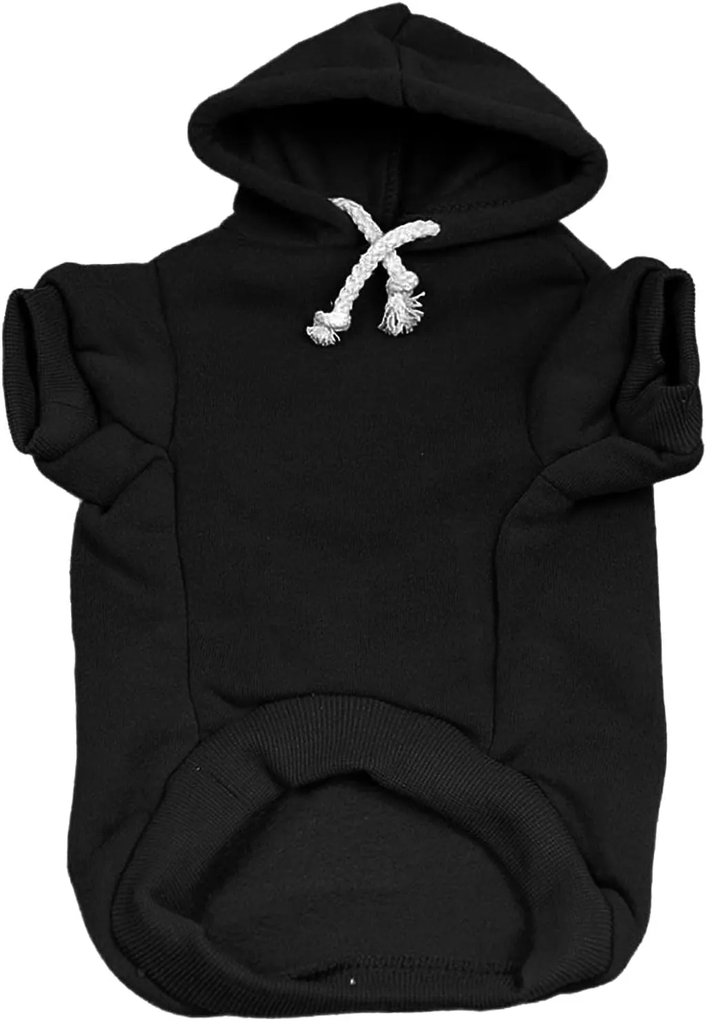 Hike More Worry Less Summer Dog Hoodie Fleece Lined Pullover Sweatshirt with Leash Hole (Black, 4X-Large 792)