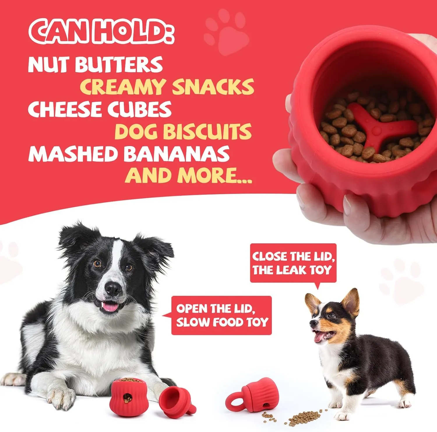 Interactive Dog Chew Toys,Pet Toys,Dog Slow Feeder,Dogs Puzzle Toy,Anxiety Stress Relief,Prevent Digestive Issues
