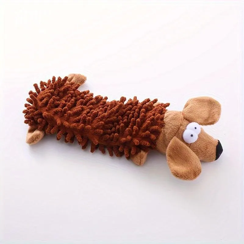 Interactive Plush Dog Toy with Squeaker - Chew & Dental Training