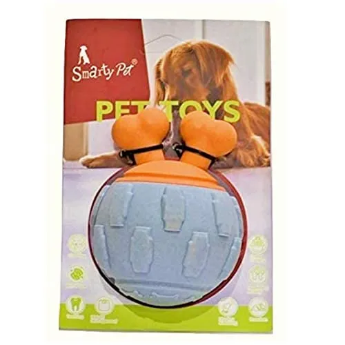 Interactive Squeaky TPR Rubber Ball with Horn Toy (Color May Vary)