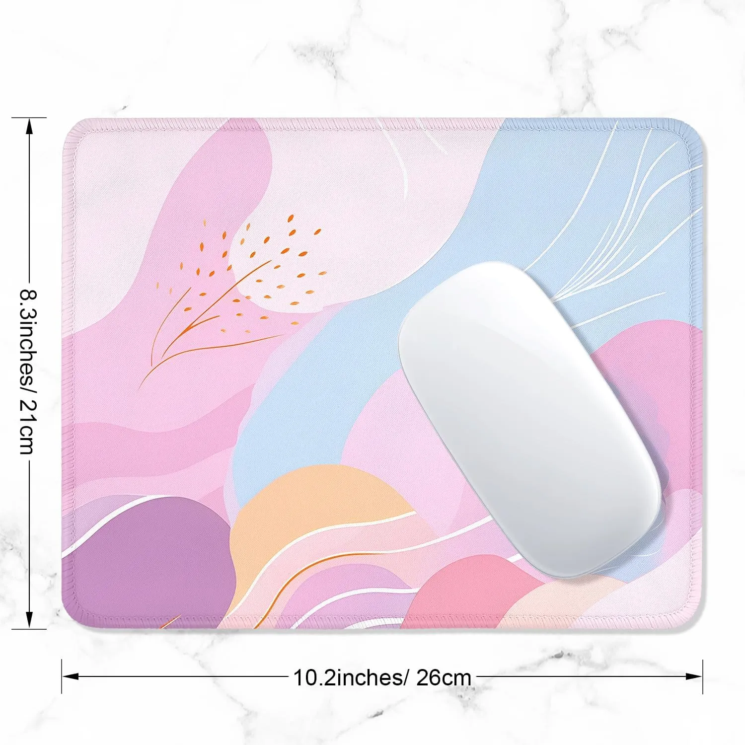 ITNRSIIET Mouse Pad with Stitched Edge Premium Textured Smooth Precise Operation Waterproof Washable Non-Slip Rubber Base Desktop Protection Mat, 10.28.30.12 inches, Art Style Pattern