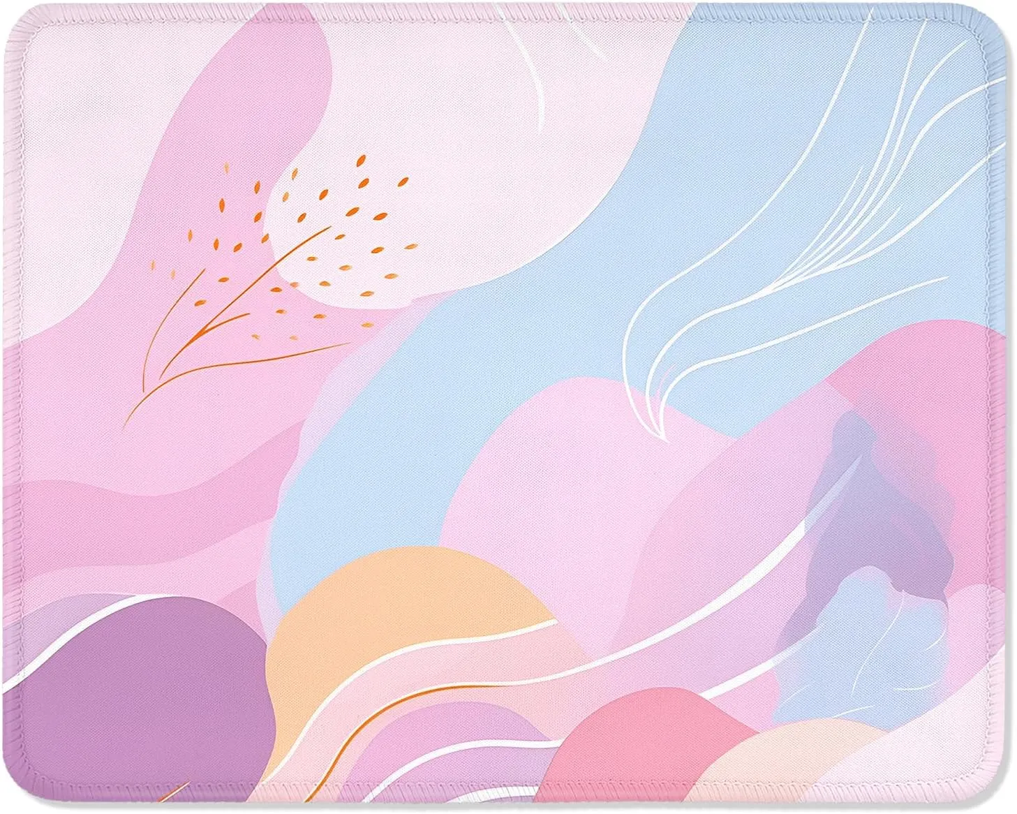 ITNRSIIET Mouse Pad with Stitched Edge Premium Textured Smooth Precise Operation Waterproof Washable Non-Slip Rubber Base Desktop Protection Mat, 10.28.30.12 inches, Art Style Pattern