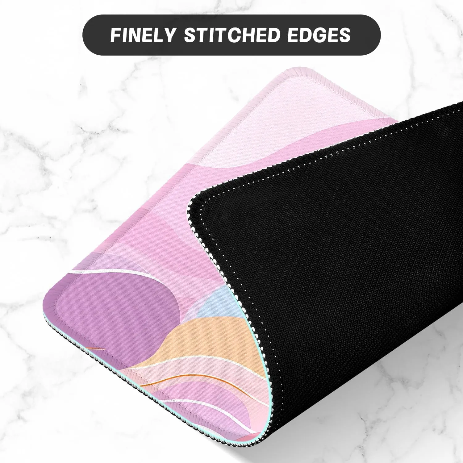 ITNRSIIET Mouse Pad with Stitched Edge Premium Textured Smooth Precise Operation Waterproof Washable Non-Slip Rubber Base Desktop Protection Mat, 10.28.30.12 inches, Art Style Pattern