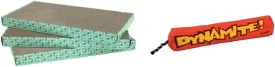 Kitty City XL Wide Corrugate Cat Scratchers 3 Pieces   Catstages Green Magic Dynamite Stick Catnip Cat Toy