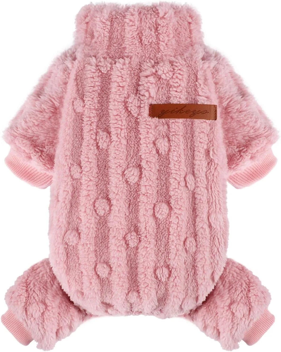 Kosiyi Dog Sweaters for Small Dogs Girl Boy Valentine's Day Dog Clothes, Dog Sweater Spring Winter Turtleneck Pullover Chihuahua Thick Warm Dog Pajamas, Cold Weather Fleece Outfit, Puppy Pjs, Onesies