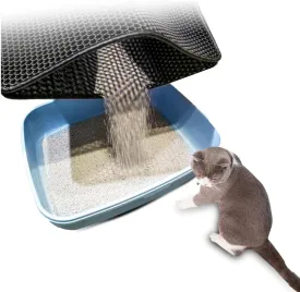Leakage-Proof Cat Litter Mat, 15.7 x 21.7in - Soft Polyurethane, Waterproof, Scratch-Resistant, Odor-Trapping, Easy to Clean & Washable, Keeps Floors Clean & Mess-Free - Medium (15.7 x 21.7in)