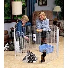 Marshall Ferret Play Pens with Red Mat Cover