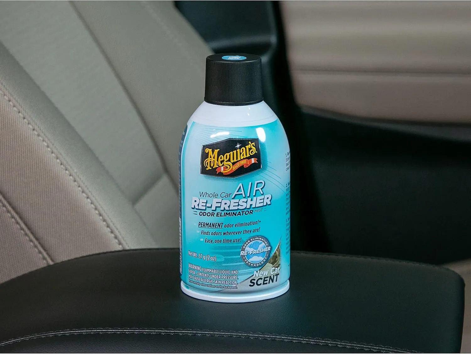 Meguiar's G16402 Whole Car Air Re-Fresher Odor Eliminator Mist, New Car Scent, 2 Fluid Ounces