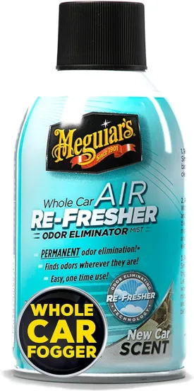Meguiar's G16402 Whole Car Air Re-Fresher Odor Eliminator Mist, New Car Scent, 2 Fluid Ounces
