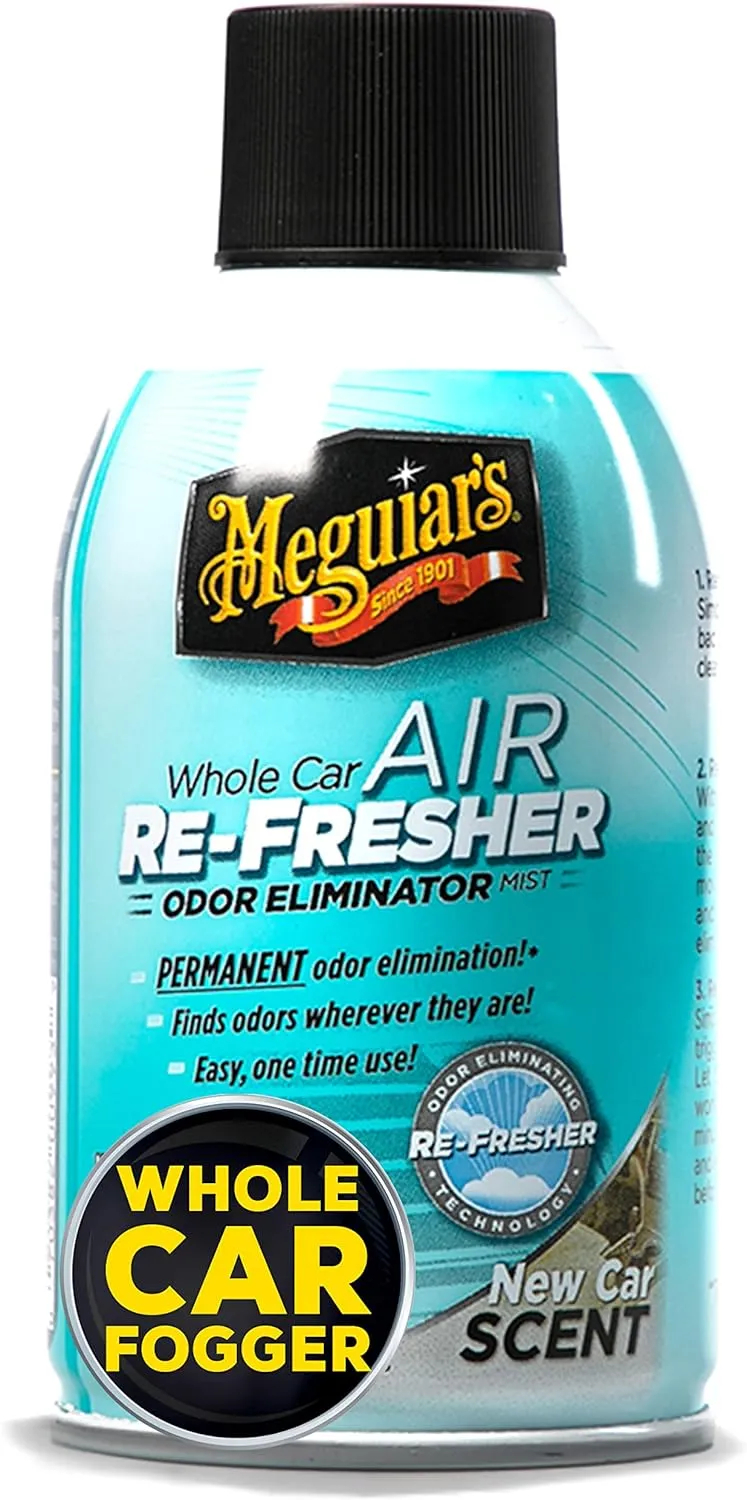 Meguiar's G16402 Whole Car Air Re-Fresher Odor Eliminator Mist, New Car Scent, 2 Fluid Ounces