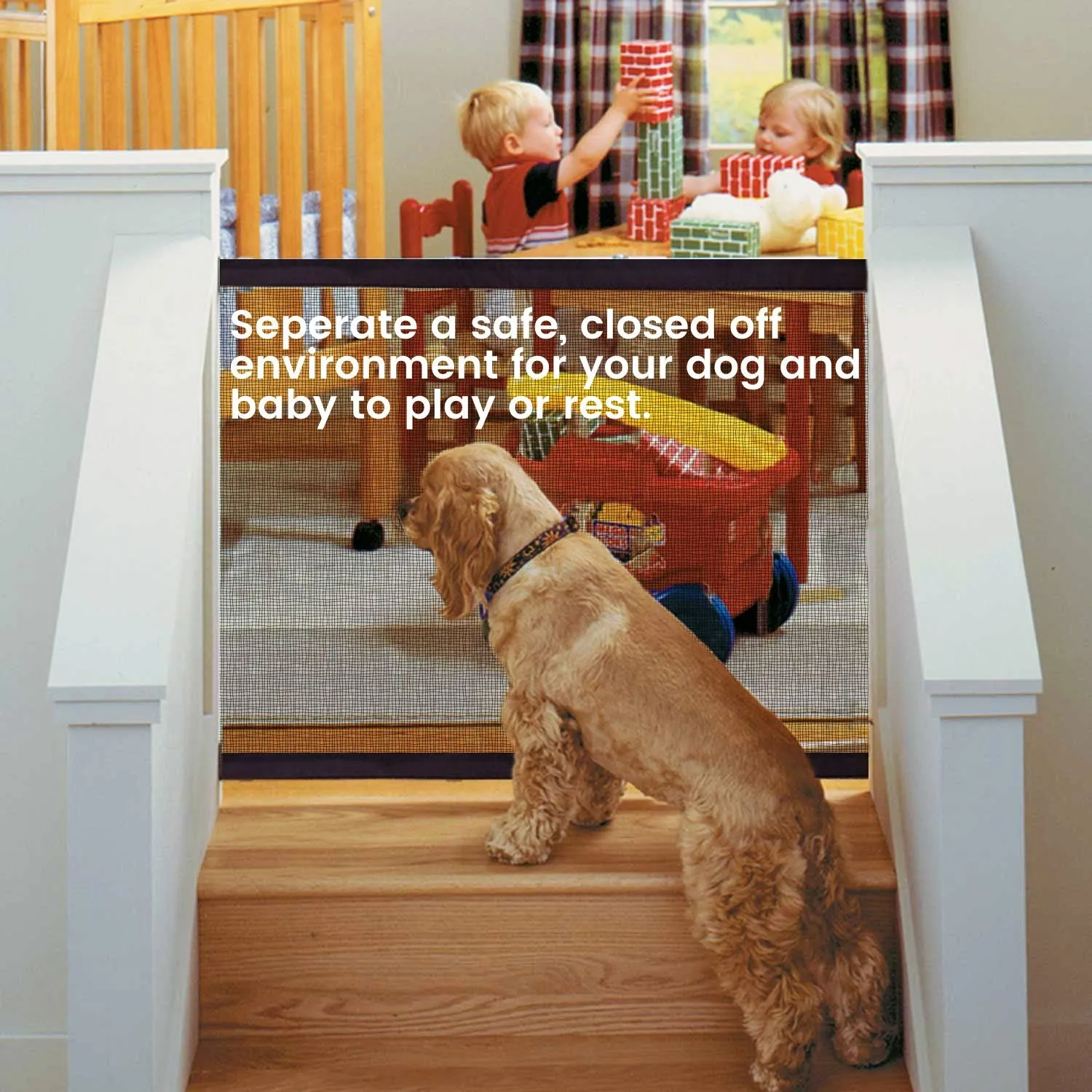 Mesh Pet Barrier Safety Net, Outdoor/Indoor, 100x75cm, Generic