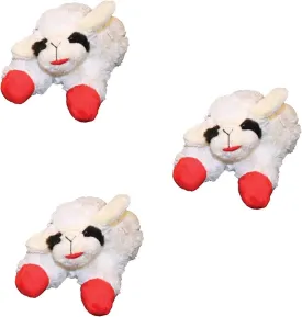 Multipet Mini Lamb Chop Toy 6", 3 Pack