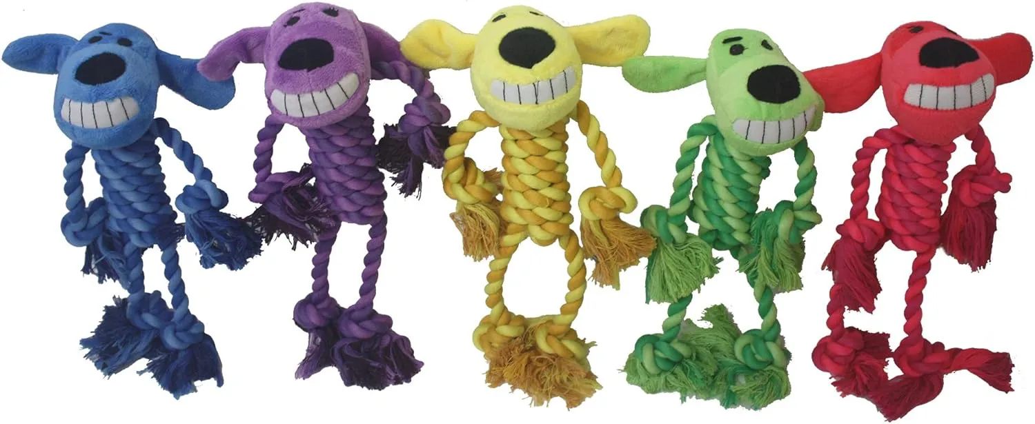 Multipet Rope Body Loofa 6" Dog Toy