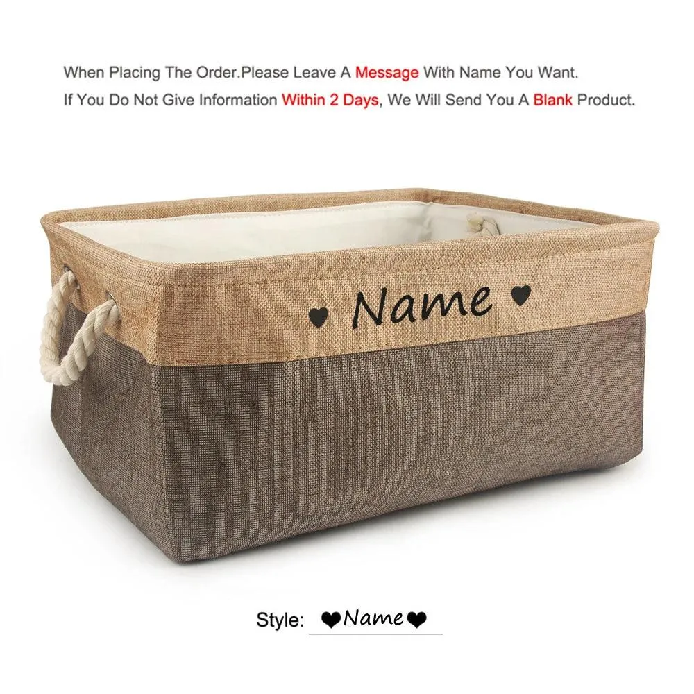 Personalized Pet Toy Basket