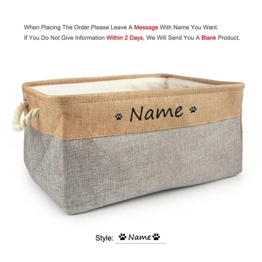 Personalized Pet Toy Basket