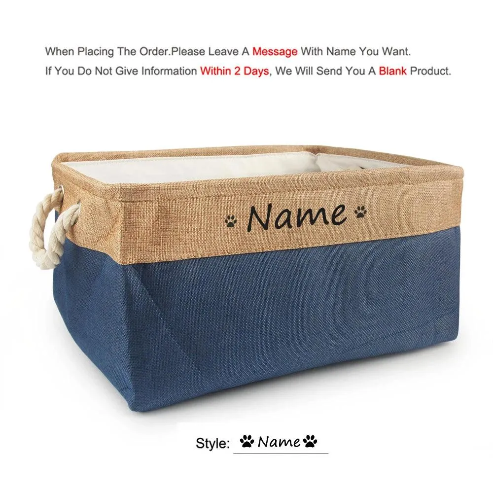 Personalized Pet Toy Basket