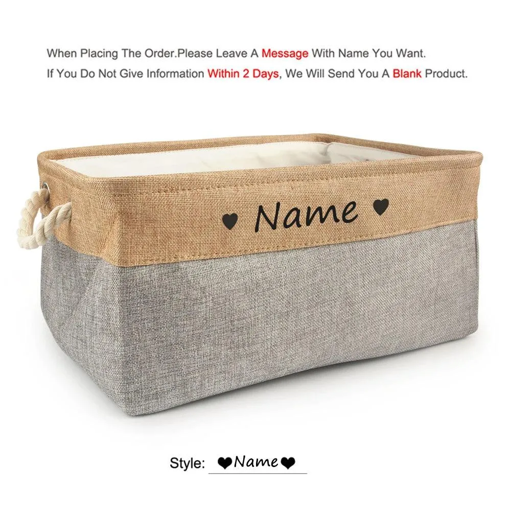 Personalized Pet Toy Basket