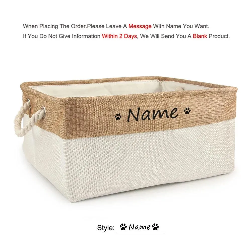 Personalized Pet Toy Basket