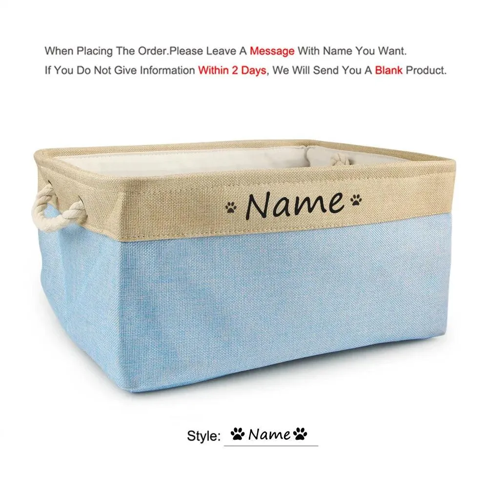 Personalized Pet Toy Basket