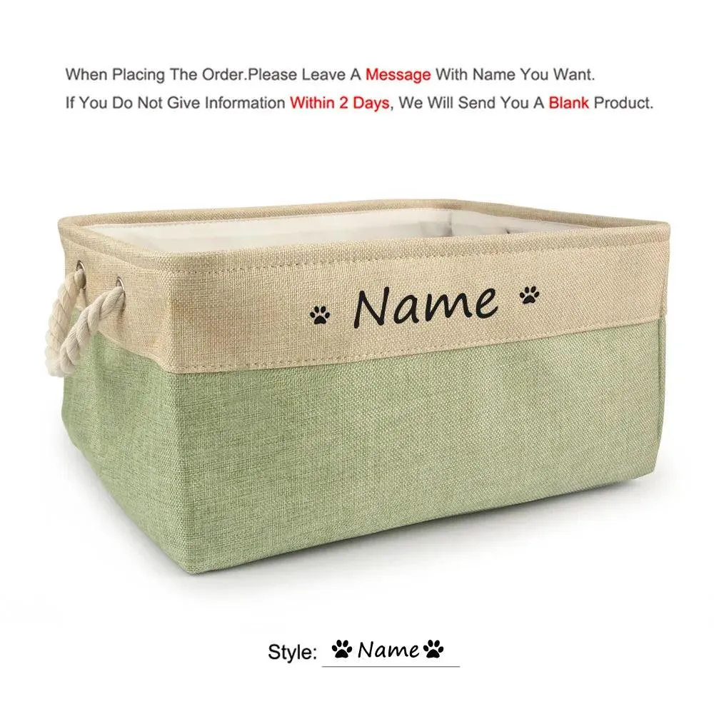 Personalized Pet Toy Basket