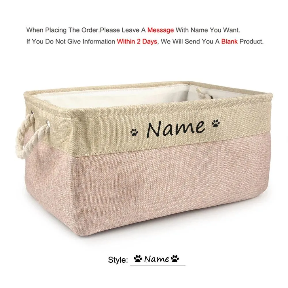 Personalized Pet Toy Basket