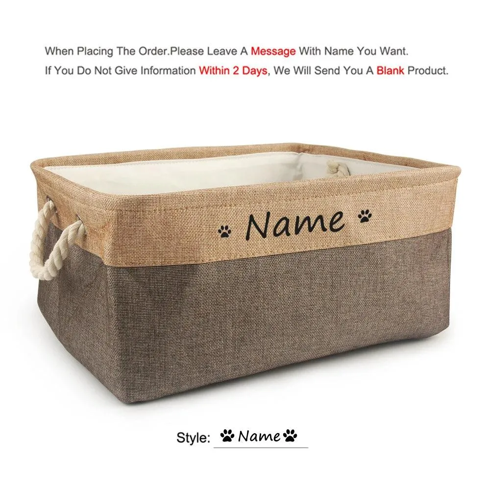 Personalized Pet Toy Basket