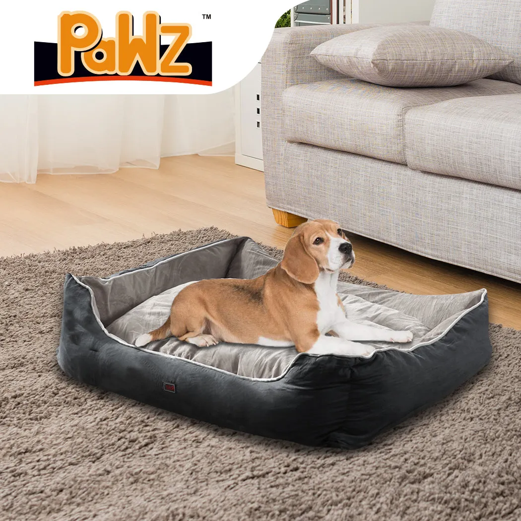 Pet Bed Mattress Dog Cat Pad Mat Puppy Cushion Soft Warm Washable M Grey