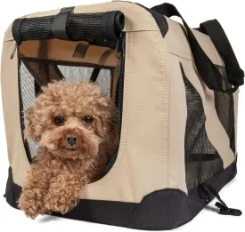 Pet Life Vista-View 360 Degree Zippered and Collapsible Soft Folding Dog Crate - Folding Travel Dog Kennel with Zippered Entrances Along The Pet Crate