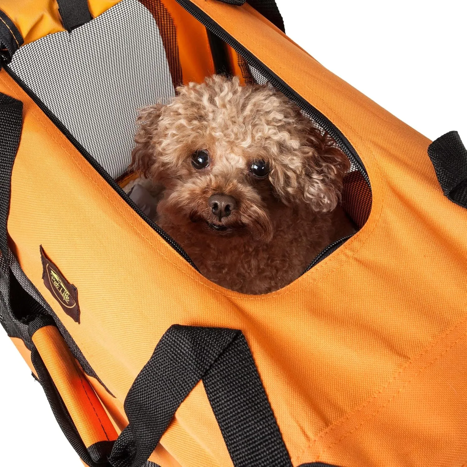Pet Life Vista-View 360 Degree Zippered and Collapsible Soft Folding Dog Crate - Folding Travel Dog Kennel with Zippered Entrances Along The Pet Crate